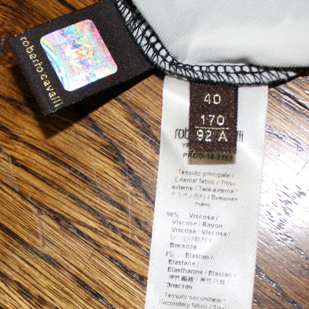 Roberto Cavalli - Long Sleeve Mini-Dress, Size Small, IT 40 - Picture 6 of 6